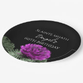 Slàinte mhath Thistle Birthday Pappteller (Schrägansicht)