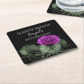 Slàinte mhath Thistle Birthday Rechteckiger Pappuntersetzer (angewinkelt)