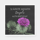 Slàinte mhath Thistle Birthday Serviette (Vorderseite)