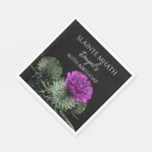 Slàinte mhath Thistle Birthday Serviette (Ecke)