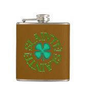 Slainte mit braun umwickelter Clover-Flasche Flachmann (Vorderseite)