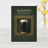 Slainte! Modern Celtic Irish Birthday Card for men Karte (Gelbe Blume)