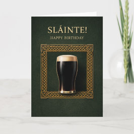 Slainte! Moderne keltisch-irische Geburtstagskarte Karte