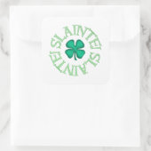 Slainte-Quadrat-Aufkleber Quadratischer Aufkleber (Tasche)
