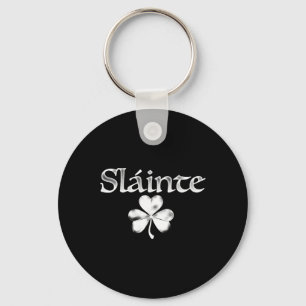 Slainte Saint Paddy's Kleeblatt Irish Good Health Schlüsselanhänger