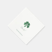 Sláinte Saint Patricks Irish Wedding Personalisier Serviette (Ecke)
