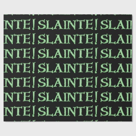 Slainte schwarz matt Packpapier groß (Flach)