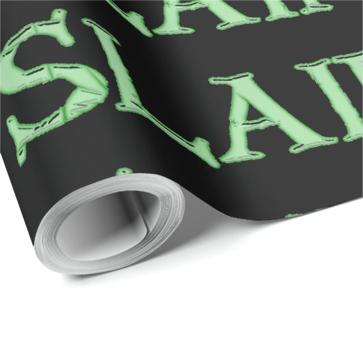 Slainte schwarz matt Packpapier groß (Rolleneckpunkt)