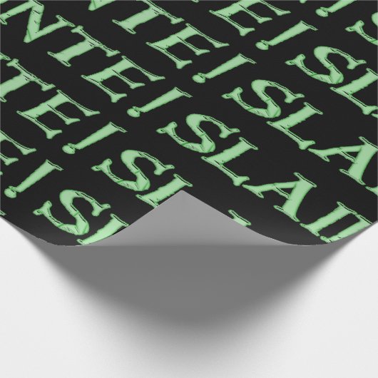 Slainte schwarz matt Packpapier groß (Ecke)