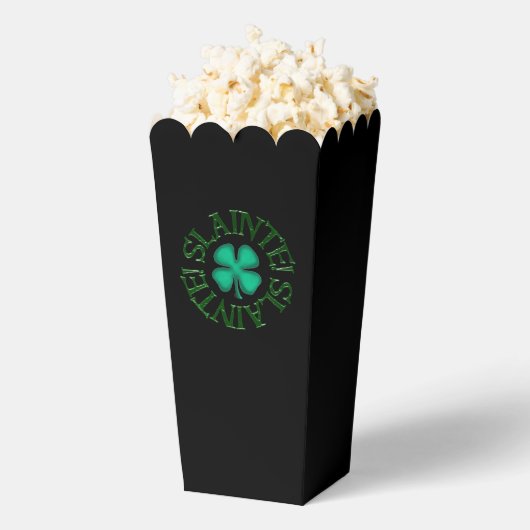 Slainte schwarze Popcorn-Boxen Geschenkschachtel (Geplatzt)