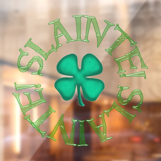 Slainte sehen durch den Frontstick mit Fensterklem Fensteraufkleber (Blatt 2)