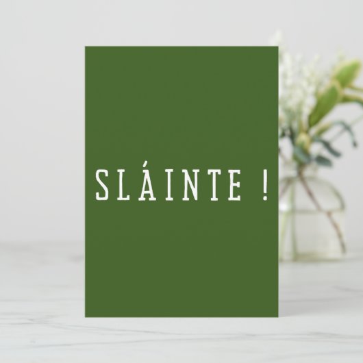 Slainte - St. Patrick Day Einladung (Stehend Vorderseite)