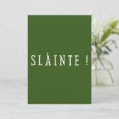 Slainte - St. Patrick Tag Einladung (Stehend Vorderseite)