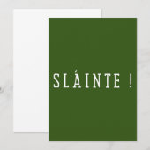 Slainte - St. Patrick Tag Einladung (Vorne/Hinten)