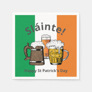 Sláinte! ST PATRICK'S DAY Bier Serviette
