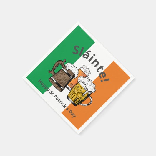 Sláinte! ST PATRICK'S DAY Bier Serviette (Ecke)