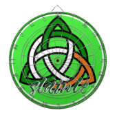 Slainte St. Patrick's Day Celtic Triquetra Irish Dartscheibe (vorne)