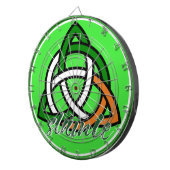 Slainte St. Patrick's Day Celtic Triquetra Irish Dartscheibe (Vorderseite rechts)