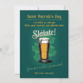 Slàinte! St. Patrick's Day Pint of Beer on Green (Vorderseite)