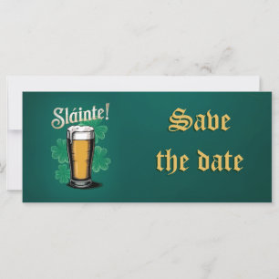 Slàinte! St. Patrick's Day Pint of Beer on Green