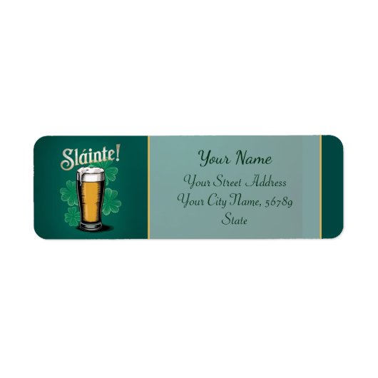 Slàinte! St. Patrick's Day Pint of Beer on Green (Vorne)