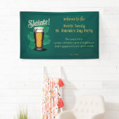 Slàinte! St. Patrick's Day Pint of Beer on Green Banner (Insitu)