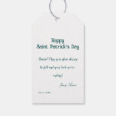 Slàinte! St. Patrick's Day Pint of Beer on Green Geschenkanhänger (Rückseite)