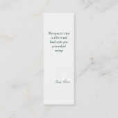 Slàinte! St. Patrick's Day Pint of Beer on Green Mini Visitenkarte (Rückseite)