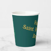 Slàinte! St. Patrick's Day Pint of Beer on Green Pappbecher (Links)