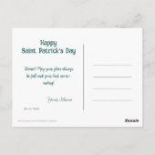 Slàinte! St. Patrick's Day Pint of Beer on Green Postkarte (Rückseite)