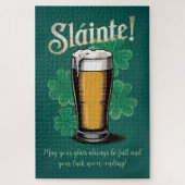 Slàinte! St. Patrick's Day Pint of Beer on Green Puzzle (Vertikal)