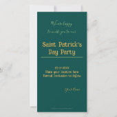 Slàinte! St. Patrick's Day Pint of Beer on Green Save The Date (Rückseite)