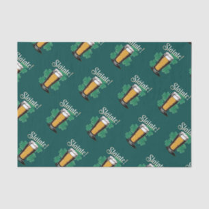 Slàinte! St. Patrick's Day Pint of Beer on Green Seidenpapier