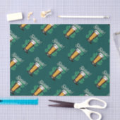 Slàinte! St. Patrick's Day Pint of Beer on Green Seidenpapier (Handwerk)