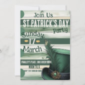 Slainte und Happy St Patrick's Day Party Einladung (Vorderseite)