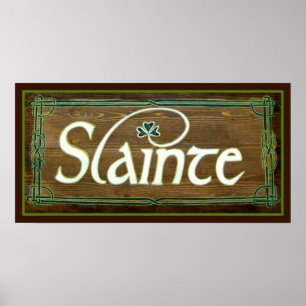 Slainte ~ zu Ihrer Gesundheit glücklichen St. Patr Poster