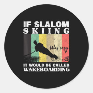 Slalom-Ski fahren war leicht Wakeboard-Athleten Wa Runder Aufkleber