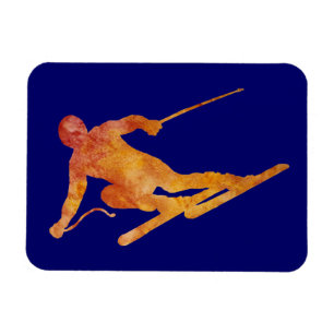 Slalom Skiier Magnet