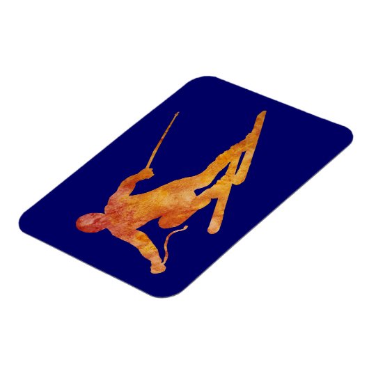 Slalom Skiier Magnet (Linke Seite)