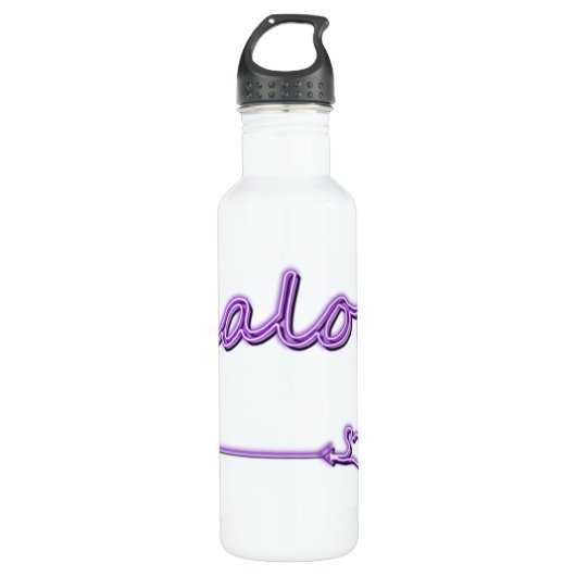 Slalom-Wasser-Ski-Neon Trinkflasche (Vorderseite)