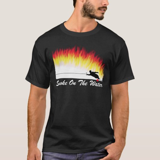 Slalom-Wasser-Ski "Rauch auf dem Wasser" T - Shirt (Vorderseite)