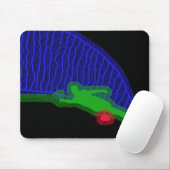 Slalom-Wasser-Skifahrer-Neon-Spray Mousepad (Mit Mouse)