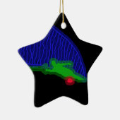 Slalom-Wasser-Skifahrer-Spray Keramikornament (Rechts)