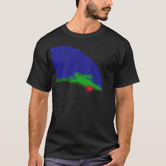 Slalom-Wasserskier-Neonspray-T - Shirt (Vorderseite)