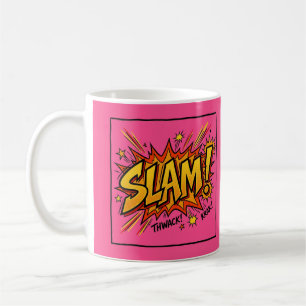 SLAM-Comic-Book-Pop-Art-Hot-Pink-Tasse Kaffeetasse