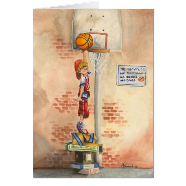 Slam Dunk auf Basketball Hoop von Jay Throckmorton (Vorne)