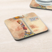 Slam Dunk auf Basketball Hoop von Jay Throckmorton Getränkeuntersetzer (Linke Seite)