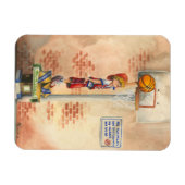 Slam Dunk auf Basketball Hoop von Jay Throckmorton Magnet (Horizontal)