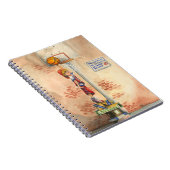 Slam Dunk auf Basketball Hoop von Jay Throckmorton Notizblock (Rechte Seite)