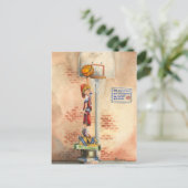 Slam Dunk auf Basketball Hoop von Jay Throckmorton Postkarte (Stehend Vorderseite)